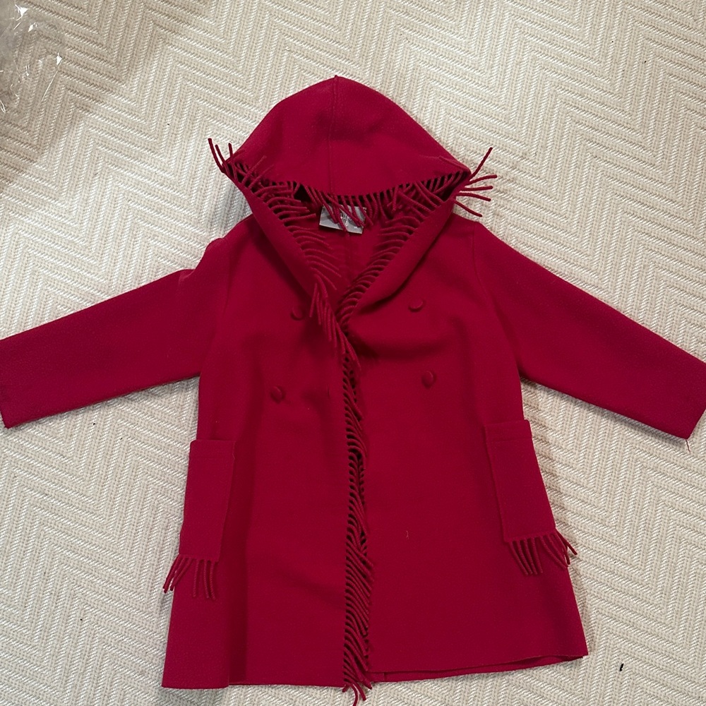 Il Gufo Red/pink Cape Coat
